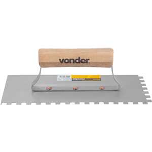 Desempenadeira de aço, dentada, fechada, 255 mm x 120 mm, VONDER