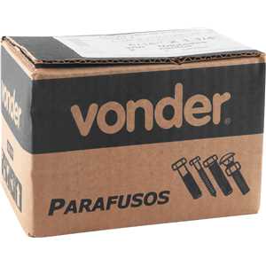 Parafuso sextavado zincado 5/16" x 1.1/4", UNC, rosca total, VONDER