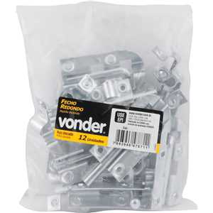 Fecho redondo 5", 127 mm, zincado, VONDER