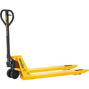 Paleteira hidráulica, 2 toneladas (2 tf), 1.150 mm x 550 mm, roda simples de nylon, PSN 205, VONDER