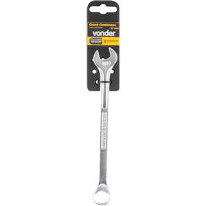 Chave combinada 12 mm, aço cromo vanádio, encartelada, VONDER