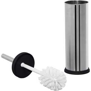Lixeira redonda, 5 litros, inox, cinza, com escova sanitária, VONDER