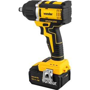 Chave de impacto, bateria 18V, encaixe de 1/2", carregador bivolt, CIV 180B, VONDER