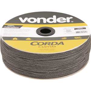 Corda multifilamento trançada 5,0 mm x 250 m, cores diversas, VONDER