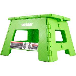 Banqueta plástica dobrável, verde, altura 220 mm, VONDER