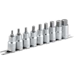 Jogo de soquetes hexagonais, encaixe 1/2", 4 mm a 17 mm, VONDER