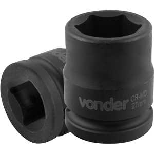 Soquete sextavado de impacto, encaixe de 3/4" x 27,0 mm, VONDER