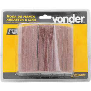 Roda de manta abrasiva e lixa para PEV 1380, grão 180, VONDER