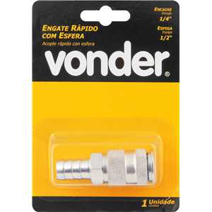 Engate rápido com espigão 1/2", cartela com 1 peça, VONDER