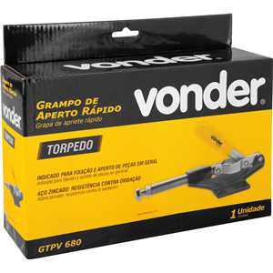Grampo de aperto rápido tipo torpedo, GTPV 680 VONDER