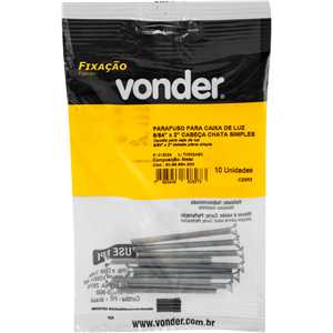 Parafuso para caixa de luz, 9/64" x 2" VONDER
