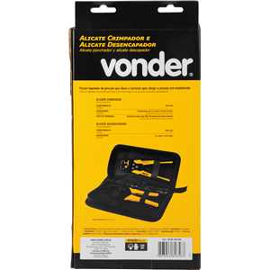 Conjunto de Alicate Crimpador e Alicate Desencapador, 4 peças, VONDER