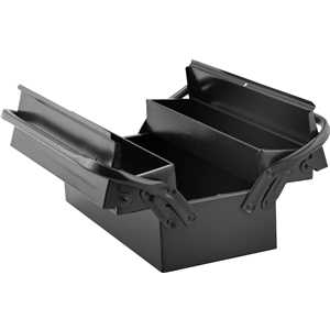 Caixa metálica sanfonada para ferramentas, com 3 gavetas, 40 cm x 19 cm x 16 cm, VONDER