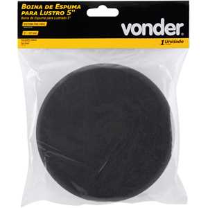 Boina de espuma para lustro 5", para politriz rotativa, VONDER