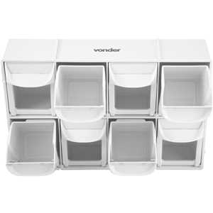 Organizador plástico com 8 gavetas, OPV 0305, VONDER
