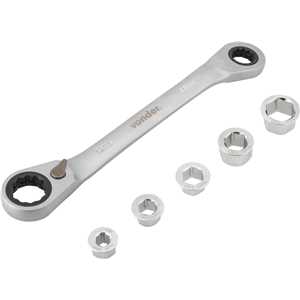 Jogo de chaves estrela com catraca, 8 mm a 19 mm, e soquete intercambiável,  VONDER