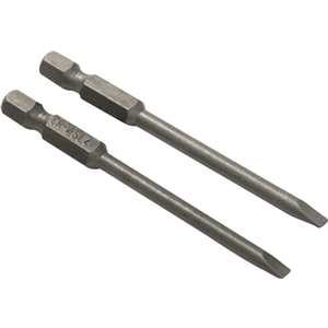 Jogo de bits/ponteiras, fenda, encaixe sextavado 1/4", 4 mm x 75 mm, cartela com 2 peças, VONDER