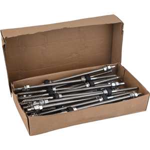 Conjunto haste M10 x 300 mm para painel solar, para madeira, VONDER