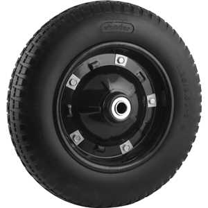 Roda completa com pneu maciço aro 8", furo de 5/8", capacidade 100 kg, VONDER