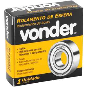 Rolamento rígido de esfera, 6004-ZZ, VONDER