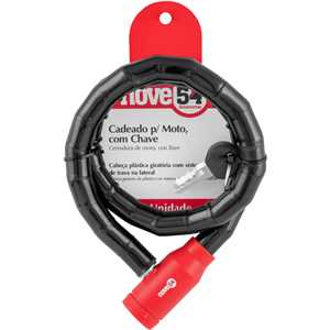 Cadeado para moto, 80 cm, com chave, NOVE54