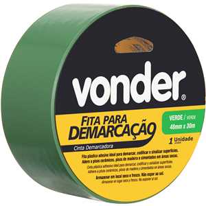 Fita adesiva para demarcação, 48 mm x 30 m verde VONDER