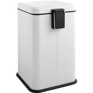 Lixeira retangular, 20 litros, inox, branca, VONDER