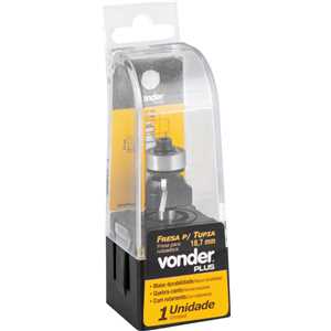 Fresa com dentes de metal duro, quebra-canto com rolamento, 18,7 mm, VONDER PLUS