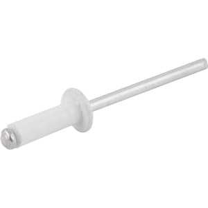 Rebite de repuxo 4,0 mm x 12,0 mm, branco, pacote com 100 peças NOVE54