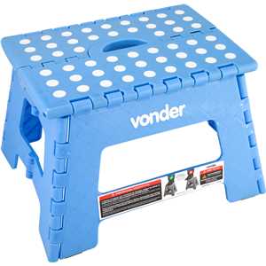 Banqueta plástica dobrável, azul, altura 220 mm, VONDER