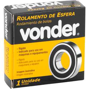 Rolamento rígido de esfera, 6006-2RS, VONDER