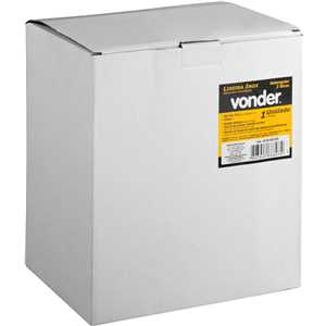 Lixeira retangular, 3 litros, inox, cinza, VONDER