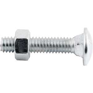 Parafuso francês zincado, 5/16" x 1.1/2", com porca, VONDER