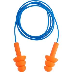 Protetor auditivo tipo plug, de silicone, com cordão em PVC, VONDER