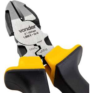 Alicate corte diagonal 6", para eletricista, com isolação até 1.000 V, VONDER