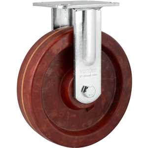 Rodízio fixo industrial 8", de celeron, marrom, VONDER