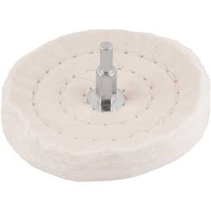 Roda de pano para polimento, 4", com haste, VONDER