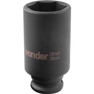 Soquete sextavado longo de impacto, 30 mm, encaixe de 1/2", VONDER