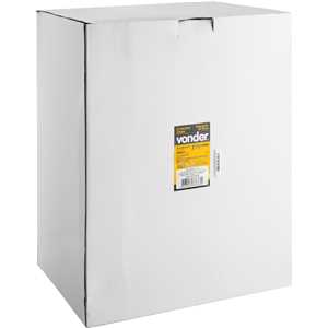 Lixeira retangular, 20 litros, inox, branca, VONDER