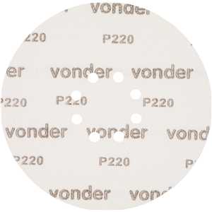 Disco de lixa com costado em pluma 225 mm, grão 220, para as lixadeiras LPV 400B, LPV 600, LPV 925, LPV 950B e LPV 1000, VONDER