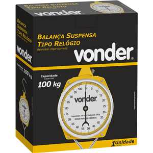 Balança suspensa 100 kg, tipo relógio, analógico, VONDER