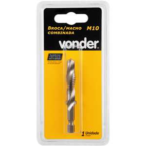 Broca/macho combinado M10 x 1,5 mm, VONDER
