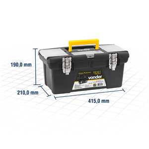 Caixa para ferramentas, plástica, 41,5 cm x 21,0 cm x 19,0 cm, CPV 160, VONDER