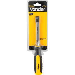 Formão chanfrado reto 1/2", com cabo em PVC, VONDER