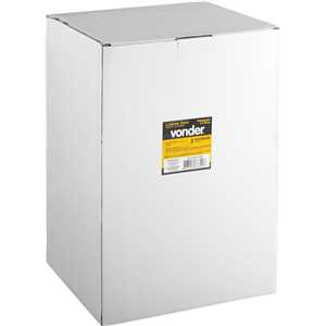 Lixeira retangular, 12 litros, inox, cinza, VONDER