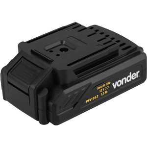 Parafusadeira/furadeira de impacto a bateria, 12 V, fonte de carregamento bivolt automática jogo com 74 acessórios, PFV 074 VONDER