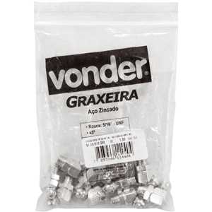 Graxeira curva 5/16" UNF, 45°, 24 fios, VONDER