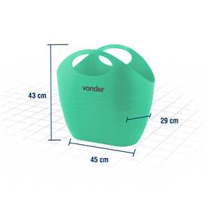 Bolsa plástica multiuso, 20 litros, verde, VONDER