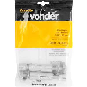 Chumbador CBV com prisioneiro, 5/16" x 75 mm, VONDER