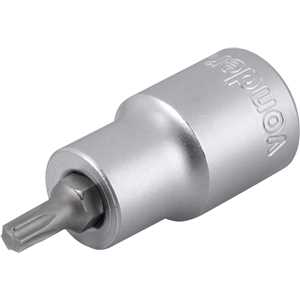 Soquete hexalobular macho T-27, encaixe 1/2", VONDER